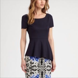 Elie Navy blue Peplum top